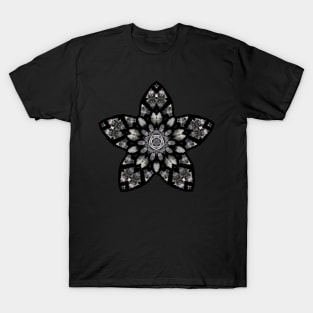 Planet X Geometric Space Flower Mandala Aesthetics T-Shirt